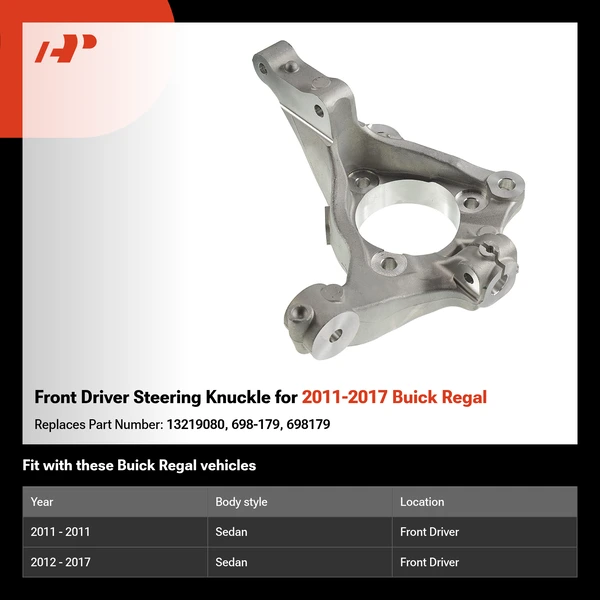 Front Driver Steering Knuckle for 2011-2017 Buick Regal