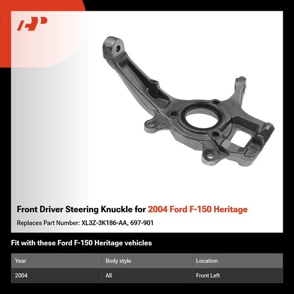 Front Driver Steering Knuckle for 2004 Ford F-150 Heritage