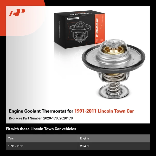Engine Coolant Thermostat for 1991-2011 Lincoln Town Car