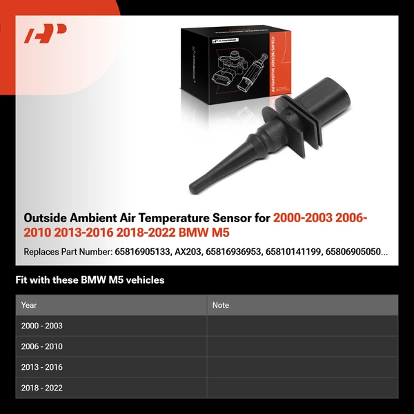 Outside Ambient Air Temperature Sensor for 2000-2003 2006-2010 2013-2016 2018-2022 BMW M5