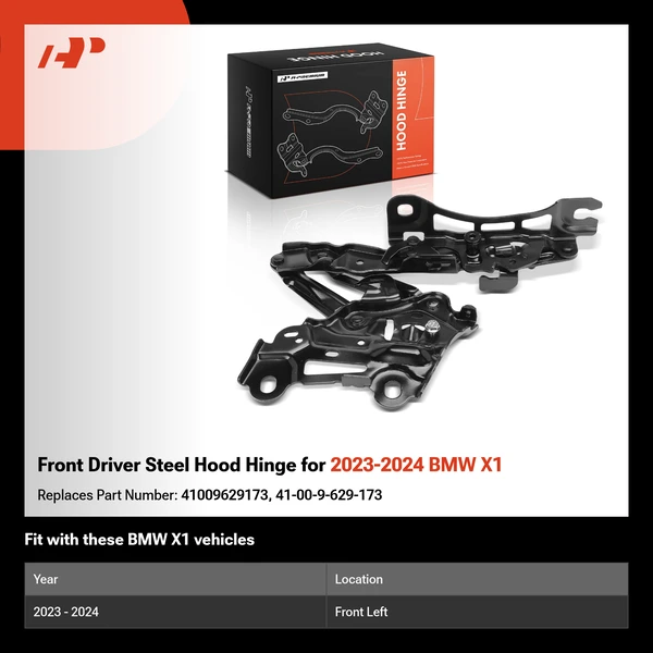 Front Driver Steel Hood Hinge for 2023-2024 BMW X1