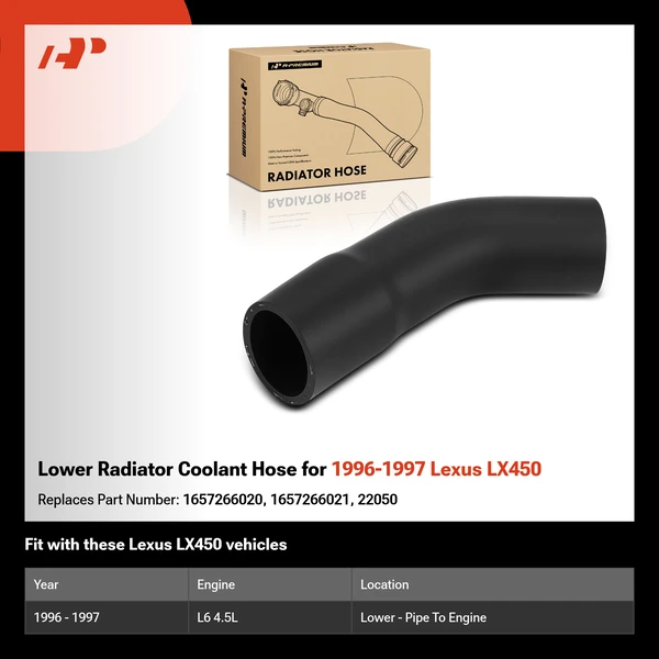 Lower Radiator Coolant Hose for 1996-1997 Lexus LX450