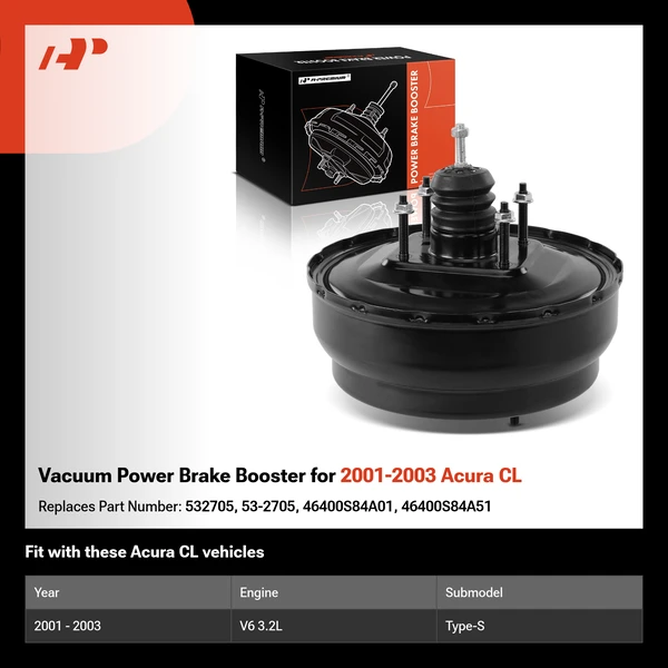 Vacuum Power Brake Booster for 2001-2003 Acura CL