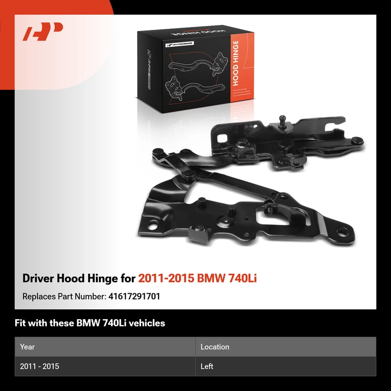 Driver Hood Hinge for 2011-2015 BMW 740Li