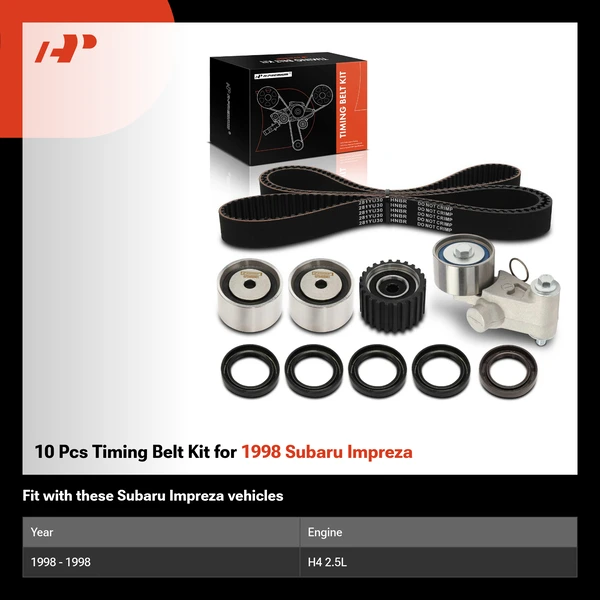 10 Pcs Timing Belt Kit for 1998 Subaru Impreza