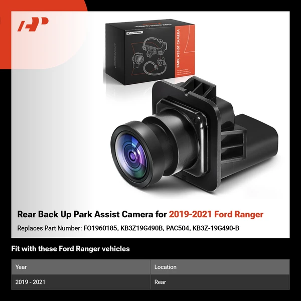 Rear Back Up Park Assist Camera for 2019-2021 Ford Ranger
