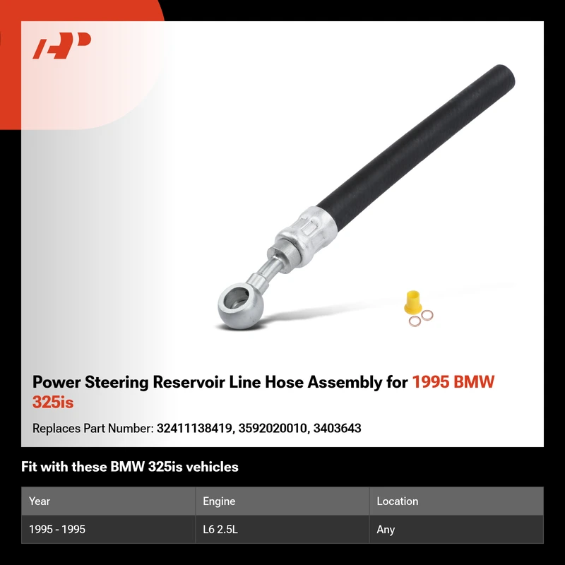 Power Steering Reservoir Line Hose Assembly for 1995 BMW 325is