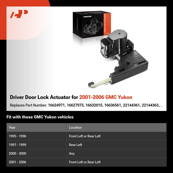 Driver Door Lock Actuator for 2001-2006 GMC Yukon