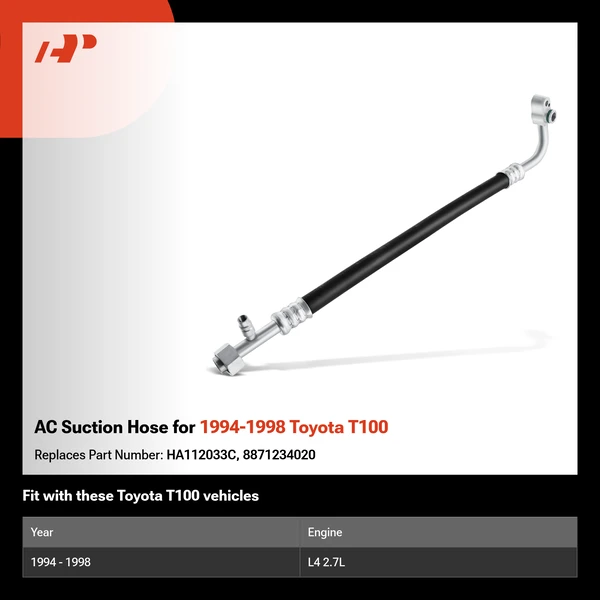 AC Suction Hose for 1994-1998 Toyota T100