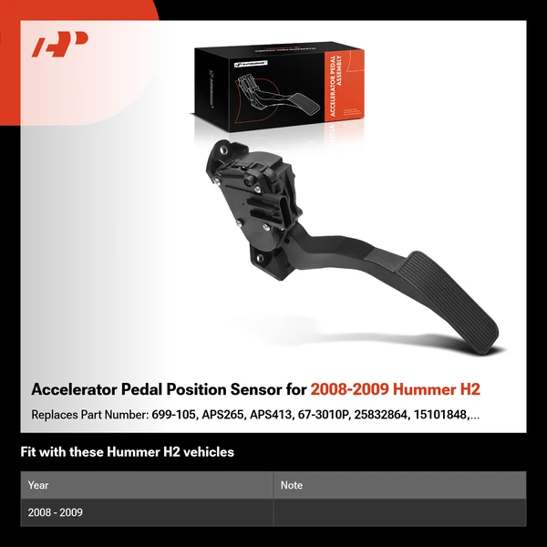 Accelerator Pedal Position Sensor for 2008-2009 Hummer H2