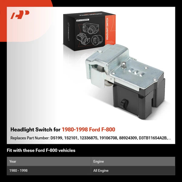 Headlight Switch for 1980-1998 Ford F-800