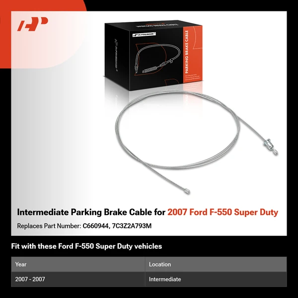 Intermediate Parking Brake Cable for 2007 Ford F-550 Super Duty