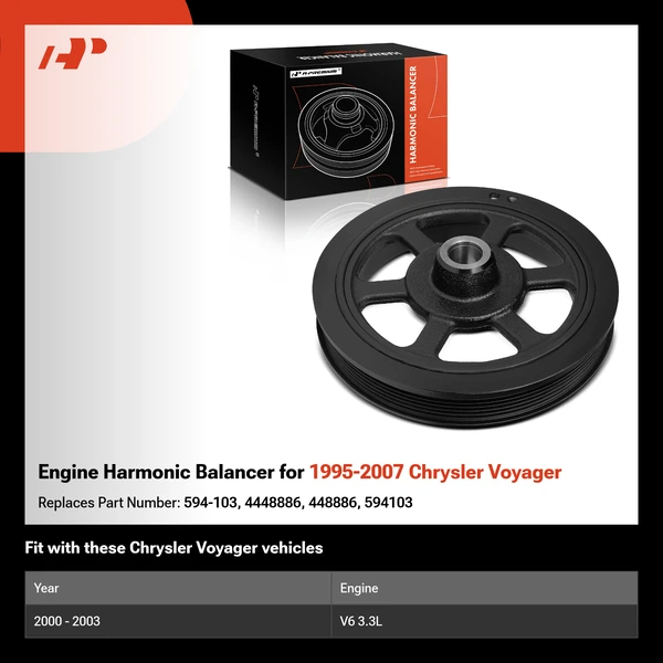 Engine Harmonic Balancer for 1995-2007 Chrysler Voyager