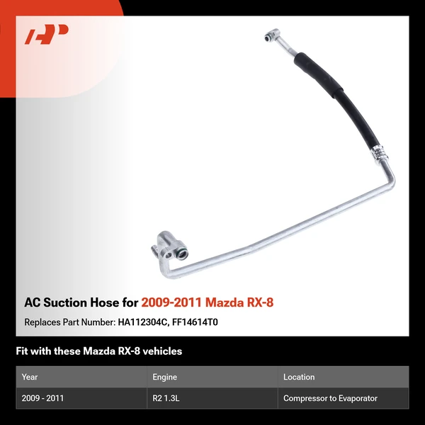 AC Suction Hose for 2009-2011 Mazda RX-8
