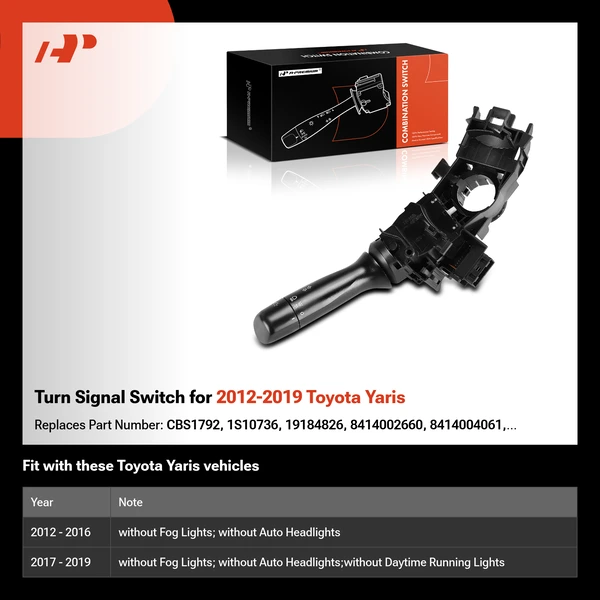Turn Signal Switch for 2012-2019 Toyota Yaris
