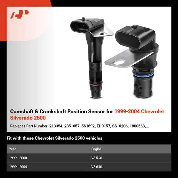 Camshaft & Crankshaft Position Sensor for 1999-2004 Chevrolet Silverado 2500