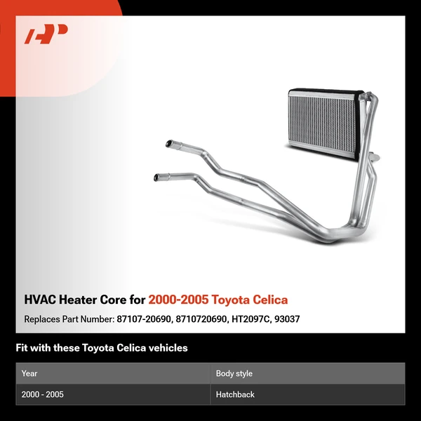 HVAC Heater Core for 2000-2005 Toyota Celica