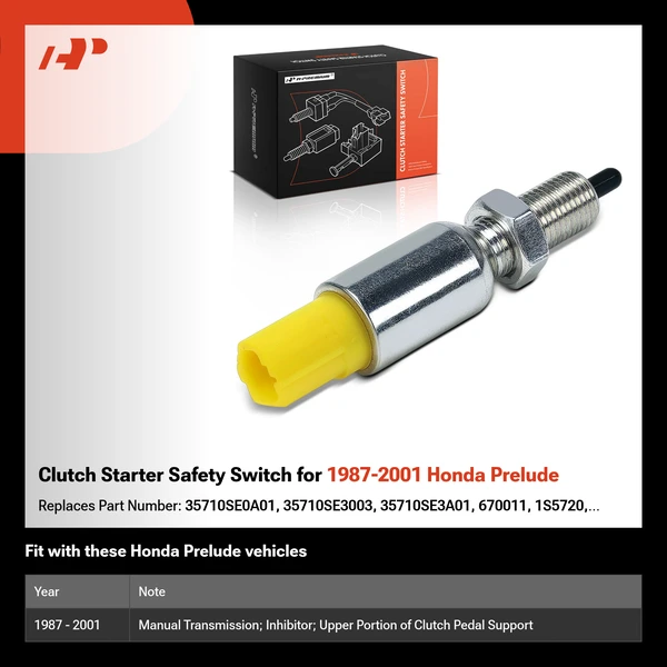 Clutch Starter Safety Switch for 1987-2001 Honda Prelude