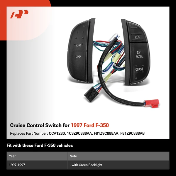 Cruise Control Switch for 1997 Ford F-350