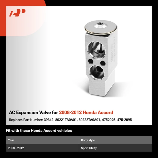 AC Expansion Valve for 2008-2012 Honda Accord