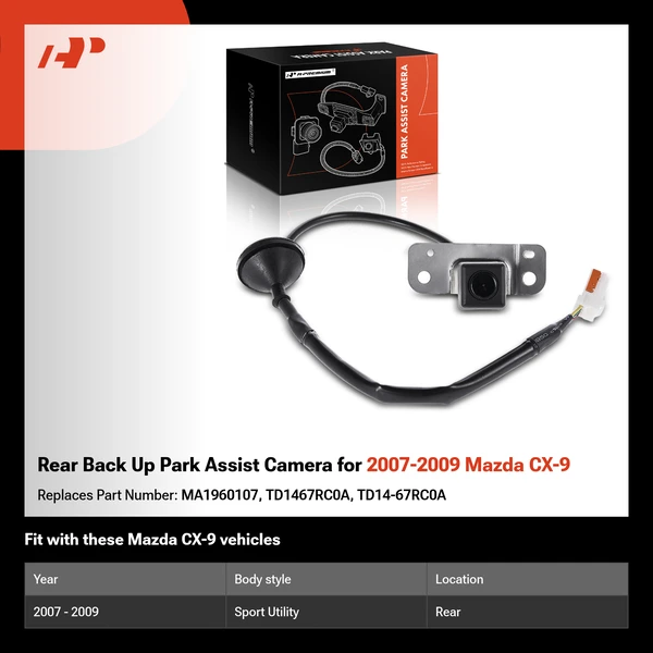 Rear Back Up Park Assist Camera for 2007-2009 Mazda CX-9