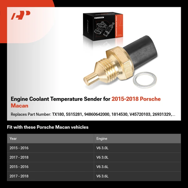 Engine Coolant Temperature Sender for 2015-2018 Porsche Macan