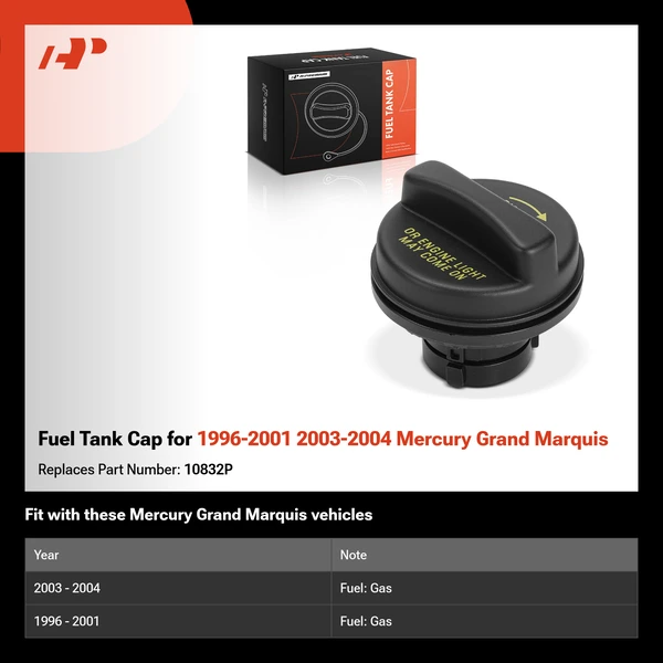 Fuel Tank Cap for 1996-2001 2003-2004 Mercury Grand Marquis