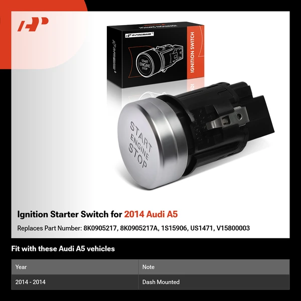 Ignition Starter Switch for 2014 Audi A5