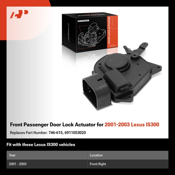 Front Passenger Door Lock Actuator for 2001-2003 Lexus IS300