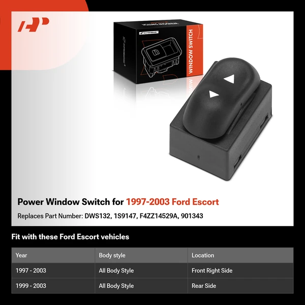 Power Window Switch for 1997-2003 Ford Escort
