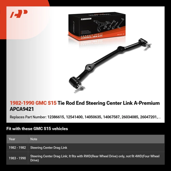 1982-1990 GMC S15 Tie Rod End Steering Center Link A-Premium APCA9421