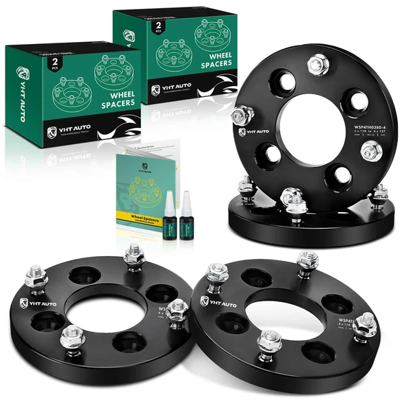 4 Pcs 0.75 inche Black 4x4.33 to 4x5.39 inches Wheel Adapters M10x1.25 74mms for 2000-2006 Honda Rancher 350