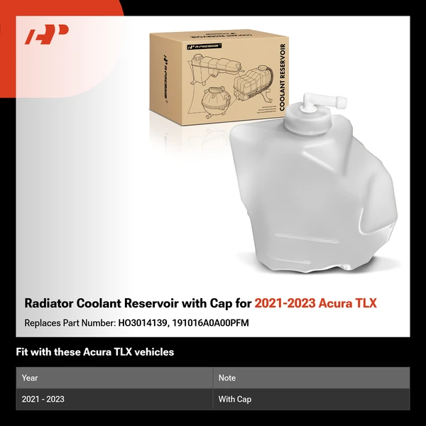 Radiator Coolant Reservoir with Cap for 2021-2023 Acura TLX