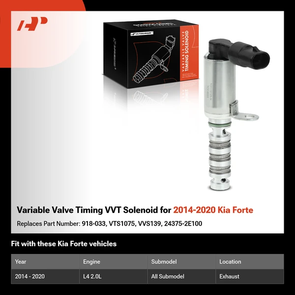Variable Valve Timing VVT Solenoid for 2014-2020 Kia Forte