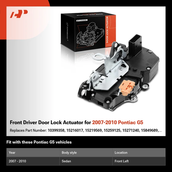 Front Driver Door Lock Actuator for 2007-2010 Pontiac G5