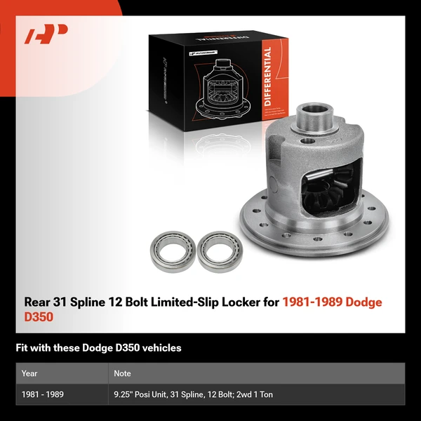 Rear 31 Spline 12 Bolt Limited-Slip Locker for 1981-1989 Dodge D350