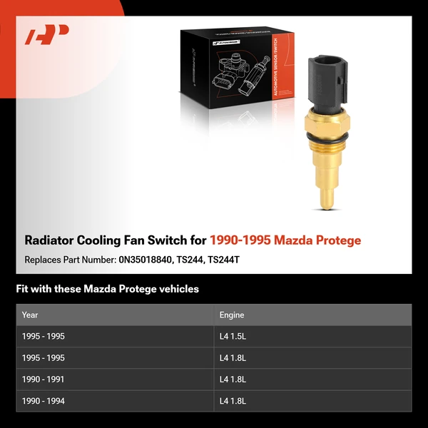 Radiator Cooling Fan Switch for 1990-1995 Mazda Protege