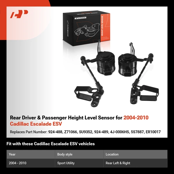 Rear Driver & Passenger Height Level Sensor for 2004-2010 Cadillac Escalade ESV