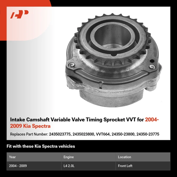 Intake Camshaft Variable Valve Timing Sprocket VVT for 2004-2009 Kia Spectra