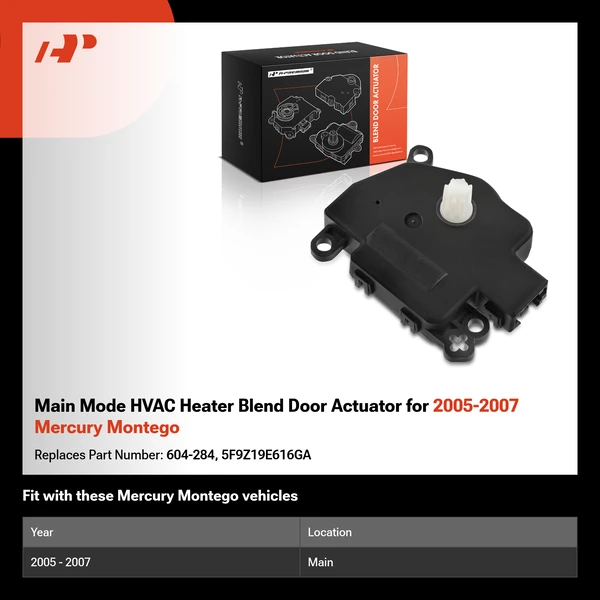 Main Mode HVAC Heater Blend Door Actuator for 2005-2007 Mercury Montego