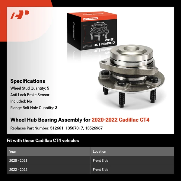 Wheel Hub Bearing Assembly for 2020-2022 Cadillac CT4