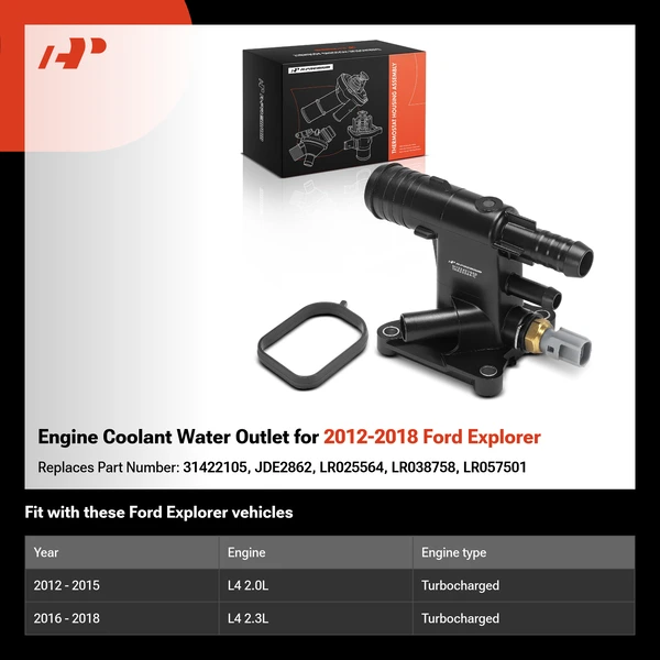 Engine Coolant Water Outlet for 2012-2018 Ford Explorer
