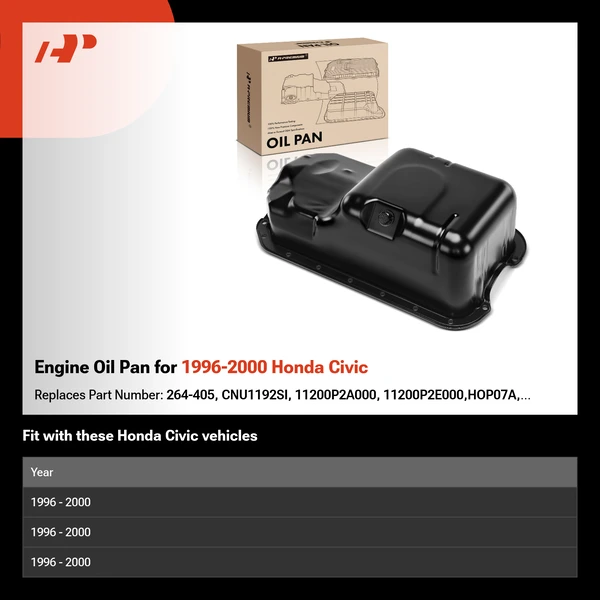 Engine Oil Pan for 1996-2000 Honda Civic
