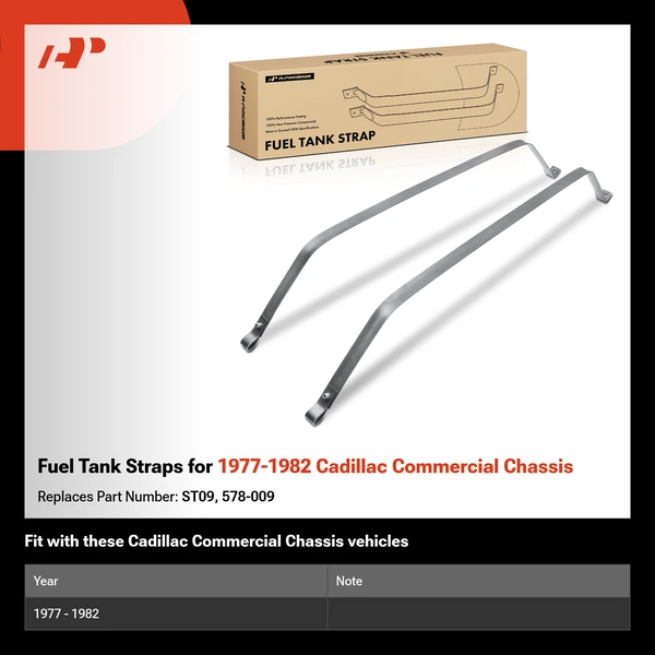 Fuel Tank Straps for 1977-1982 Cadillac Commercial Chassis