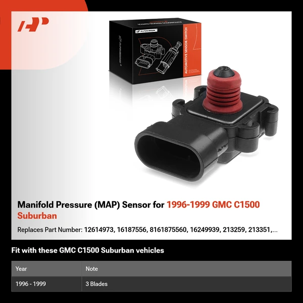 Manifold Pressure (MAP) Sensor for 1996-1999 GMC C1500 Suburban
