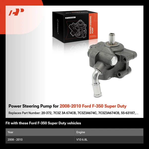 Power Steering Pump for 2008-2010 Ford F-350 Super Duty