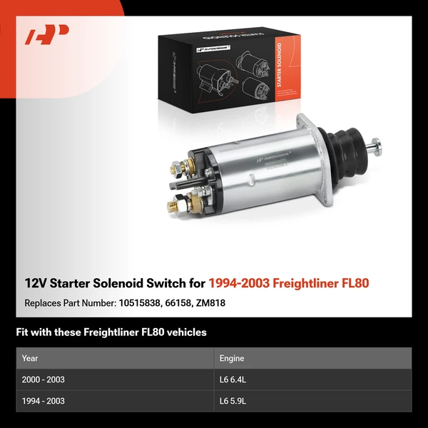 12V Starter Solenoid Switch for 1994-2003 Freightliner FL80