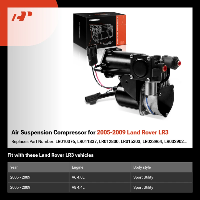 Air Suspension Compressor for 2005-2009 Land Rover LR3