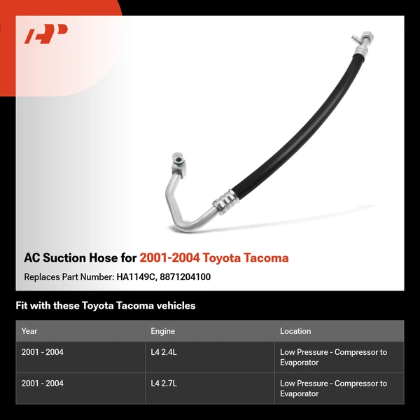 AC Suction Hose for 2001-2004 Toyota Tacoma