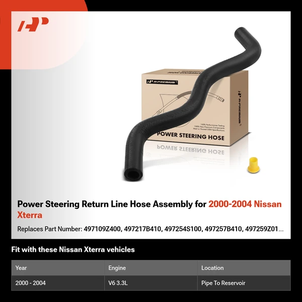 Power Steering Return Line Hose Assembly for 2000-2004 Nissan Xterra